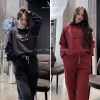 Set bộ nỉ nữ thu đông in chữ siêu xinh trẻ trung cá tính – Giá chỉ 300.000đ