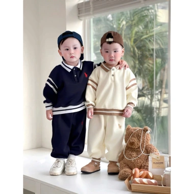 Set bộ nỉ polo cao cấp cho bé trai & bé gái - Mặc đều đẹp, giá ưu đãi 235k 4 Set bộ nỉ polo cao cấp cho bé trai & bé gái - Mặc đều đẹp, giá ưu đãi 235k 4