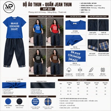 Set bộ nữ áo thun cotton 100% và quần jean thun mềm - Mặc nhà, đi chơi thoải mái, giá ưu đãi 219k 3 Set bộ nữ áo thun cotton 100% và quần jean thun mềm - Mặc nhà, đi chơi thoải mái, giá ưu đãi 219k 3