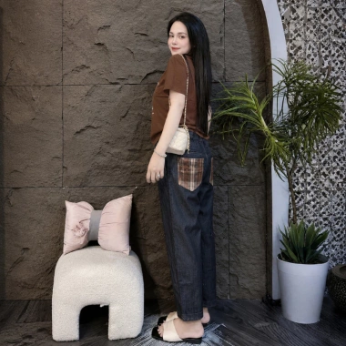 Set bộ nữ áo thun cotton 100% và quần jean thun mềm - Mặc nhà, đi chơi thoải mái, giá ưu đãi 219k