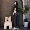 Set bộ nữ áo thun cotton 100% và quần jean thun mềm - Mặc nhà, đi chơi thoải mái, giá ưu đãi 219k 8