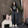 Set bộ nữ áo thun cotton 100% và quần jean thun mềm - Mặc nhà, đi chơi thoải mái, giá ưu đãi 219k 9