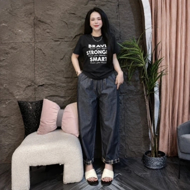 Set bộ nữ áo thun cotton 100% và quần jean thun mềm - Mặc nhà, đi chơi thoải mái, giá ưu đãi 219k