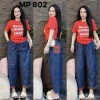Set bộ nữ áo thun cotton 100% và quần jean thun mềm - Mặc nhà, đi chơi thoải mái, giá ưu đãi 219k 10
