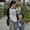 Sét bộ nữ LAM áo dài tay, quần dài caro baggy in Labubu, giá ưu đãi 227.500đ 9