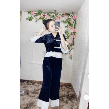 Sét bộ Nữ nhung trơn Pijama mùa đông - Đẹp, ấm áp, giá chỉ 207.000 VND 2