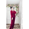 Sét bộ Nữ nhung trơn Pijama mùa đông - Đẹp, ấm áp, giá chỉ 207.000 VND 3