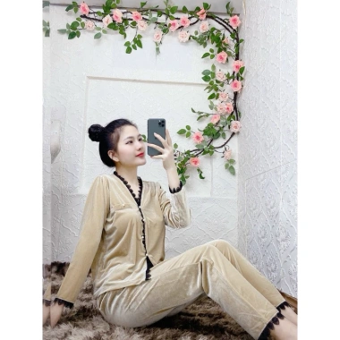 Sét bộ Nữ nhung trơn Pijama mùa đông - Đẹp, ấm áp, giá chỉ 207.000 VND 6