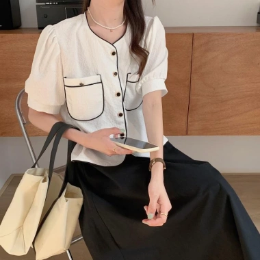 Set bộ nữ xốp viền pha túi mới - Siêu nhẹ, thời trang, giảm giá 172.500₫