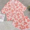 Set bộ pijama cộc viền bèo tay lỡ hàng - Thiết kế thời trang, mềm mại, giá 110.400đ