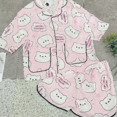 Set bộ pijama cộc viền bèo tay lỡ hàng - Thiết kế thời trang, mềm mại, giá 110.400đ 6 Set bộ pijama cộc viền bèo tay lỡ hàng - Thiết kế thời trang, mềm mại, giá 110.400đ 6