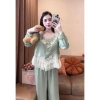 Sét bộ pijama tay dài lụa Latin mềm mịn, freesoze 40-60kg - Giá ưu đãi 99.999 VNĐ