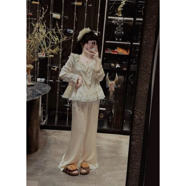 Sét bộ pijama tay dài lụa Latin mềm mịn, freesoze 40-60kg - Giá ưu đãi 99.999 VNĐ 4
