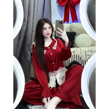 Sét bộ pijama tay dài lụa Latin mềm mịn, freesoze 40-60kg - Giá ưu đãi 99.999 VNĐ 7