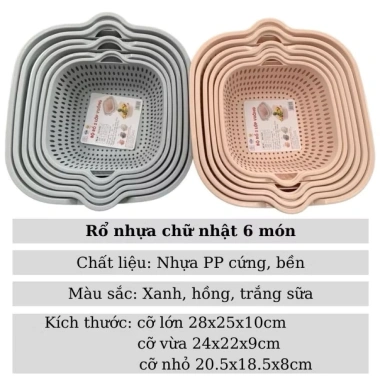 Set Bộ Rổ 6 Món Việt Nhật Đựng Thức Ăn Tiện Lợi Giá Chỉ 60.000₫ Giảm Đặc Biệt 2 Set Bộ Rổ 6 Món Việt Nhật Đựng Thức Ăn Tiện Lợi Giá Chỉ 60.000₫ Giảm Đặc Biệt 2