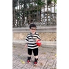 Set bộ sọc bé trai M22 áo cotton kaki mềm 8-26kg - 136.000đ (gốc 175.440đ)