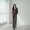 Set Bộ Thun Tăm 3 Món Cardigan, Áo 2 Dây & Quần Suông Ống Rộng Nữ Hàn Quốc - Giá 202.980 VND 5