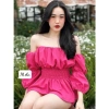 Sét Bộ Trễ Vai Dài Tay Bo Nhấn Chun Xinh – Giá Ưu Đãi 172.500₫, Giá Gốc 208.725₫ 6