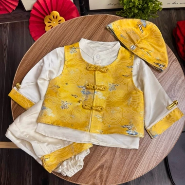Set Bộ Tường Vân 5 món cho bé trai - Trang phục Tết dễ thương, giá ưu đãi 229k 10