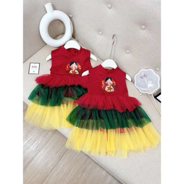Set bộ váy bé gái CS413 lễ hội Noel, Giáng sinh, Tết, Trung Thu - Thiết kế xinh, thoải mái, giá ưu đãi 149.900₫