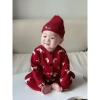 Sét Body len đỏ Tết kèm mũ HK KIDS, bodysuit thôm 0-3 tuổi, len Quảng Châu mềm mịn, mã 9.041 giảm 21% 5