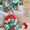 Set Body Tết bé 4-14kg kèm yếm Lân, mũ đỏ chóp và tặng tất, sẵn ship, giảm còn 175k 10