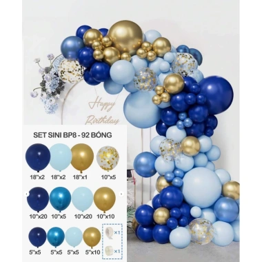Set Bóng Trang Trí Sinh Nhật Pastel Siêu Nhũ Sini Decor - Giá 97.500₫, tiệc tùng 8