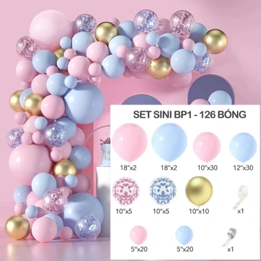 Set Bóng Trang Trí Sinh Nhật Pastel Siêu Nhũ Sini Decor - Giá 97.500₫, tiệc tùng 10