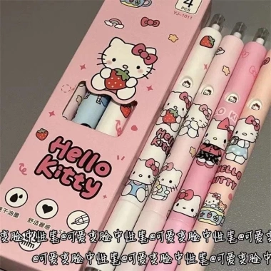 Set bút 4c Hello Kitty đen 0.5mm + bút gấu trúc - Dễ thương, phù hợp văn phòng - 29.000đ 4 Set bút 4c Hello Kitty đen 0.5mm + bút gấu trúc - Dễ thương, phù hợp văn phòng - 29.000đ 4