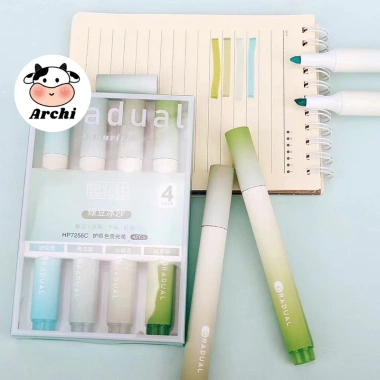 Set Bút Dạ Quang 4 màu Gradient – Ngòi mềm, highlight cho học sinh, 19.900 VND 6