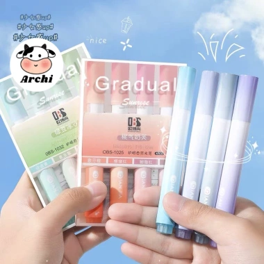 Set Bút Dạ Quang 4 màu Gradient – Ngòi mềm, highlight cho học sinh, 19.900 VND 7
