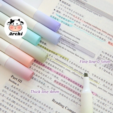 Set Bút Dạ Quang 4 màu Gradient – Ngòi mềm, highlight cho học sinh, 19.900 VND 8
