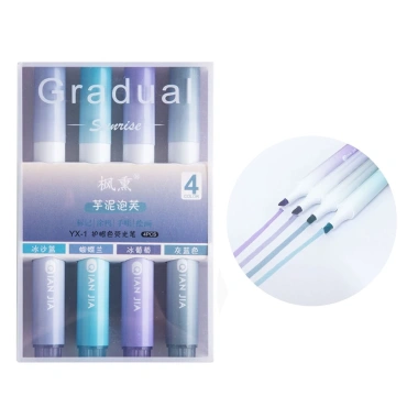 Set Bút Dạ Quang 4 màu Gradient – Ngòi mềm, highlight cho học sinh, 19.900 VND 10