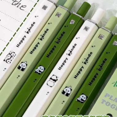 Set bút mực đen 4c gấu trúc 0.5mm 4 màu – Bút gel cho văn phòng, sinh viên, học sinh, giá 24.000₫