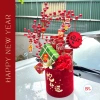 Set Cành Đào Đông Tháp Bánh Tết + Bình Trụ Đỏ Keo – Tài Lộc May Mắn, Cháp Tết 4