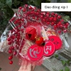 Set Cành Đào Đông Tháp Bánh Tết + Bình Trụ Đỏ Keo – Tài Lộc May Mắn, Cháp Tết 8