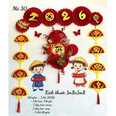 Set câu đối trang trí Tết 2.026 - Đẹp, giá chỉ 59.000đ, trang trí nhà cửa BB