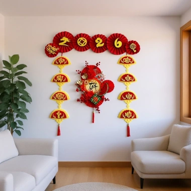 Set câu đối trang trí Tết 2.026 - Đẹp, giá chỉ 59.000đ, trang trí nhà cửa BB