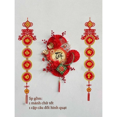 Set câu đối trang trí Tết 2.026 - Đẹp, giá chỉ 59.000đ, trang trí nhà cửa BB