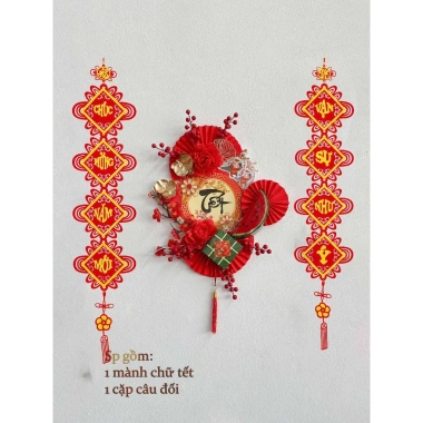 Set câu đối trang trí Tết 2.026 - Đẹp, giá chỉ 59.000đ, trang trí nhà cửa BB