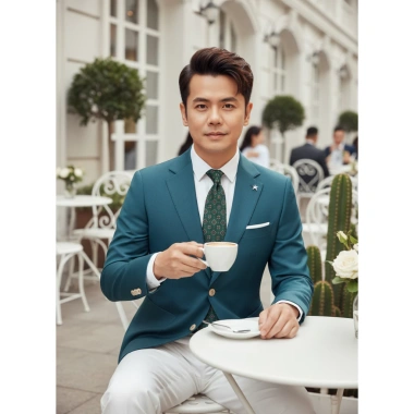 Sét Cavat & Khăn Cài Túi Quý Ông - Caravat Hàn Quốc, Pocket Square, Giá 40.000₫