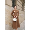 Set chân váy áo dài tay công sở MSB484 - Áo ngắn cúc khoen mix xòe nhung basic chéo 9