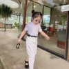Set chân váy bút chì dài áo thun cotton cổ tròn cọc tay bé gái 7-35kg giá 50.000đ 4