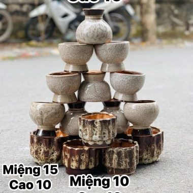 Set chậu trồng cây gốm sứ Bát Tràng – thiết kế sang trọng, giá ưu đãi 350.000đ, chất lượng cao cho không gian xanh. 2
