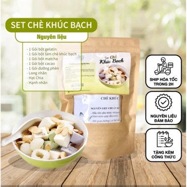 Set Chè Khúc Bạch 400g Cô Mầm Foods - 20 chén, tự nấu dễ dàng, giảm giá 69k