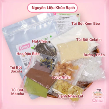 Set chè khúc bạch ONICI nguyên liệu nấu 20-25 chén - Giá ưu đãi 135.000 VND, vị truyền thống chuẩn 2 Set chè khúc bạch ONICI nguyên liệu nấu 20-25 chén - Giá ưu đãi 135.000 VND, vị truyền thống chuẩn 2