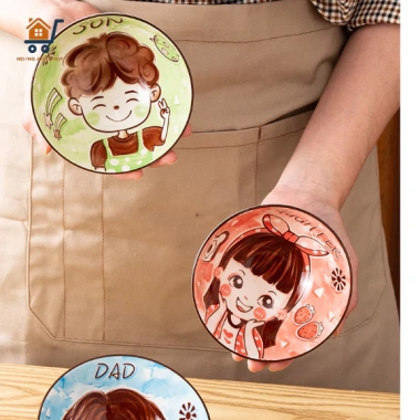 Set Chén Sứ Gia Đình Dễ Thương Vân Tổ Ong Tráng Men Cao Cấp - Bát Ăn Cơm Cho Dad Mom Son Daughter Giá 52.000đ 6 Set Chén Sứ Gia Đình Dễ Thương Vân Tổ Ong Tráng Men Cao Cấp - Bát Ăn Cơm Cho Dad Mom Son Daughter Giá 52.000đ 6