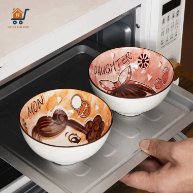 Set Chén Sứ Gia Đình Dễ Thương Vân Tổ Ong Tráng Men Cao Cấp - Bát Ăn Cơm Cho Dad Mom Son Daughter Giá 52.000đ 7 Set Chén Sứ Gia Đình Dễ Thương Vân Tổ Ong Tráng Men Cao Cấp - Bát Ăn Cơm Cho Dad Mom Son Daughter Giá 52.000đ 7