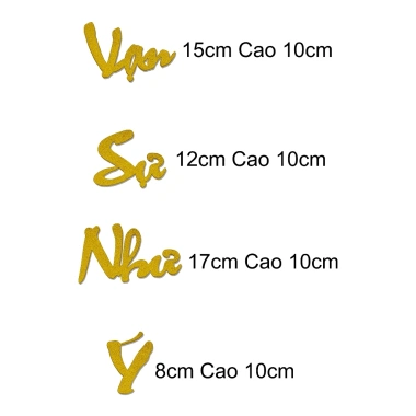 Set chữ nhũ vàng trắng Tết - Dán mẹt tre, mành tre, liễn, bao lì xì chỉ 5.000đ