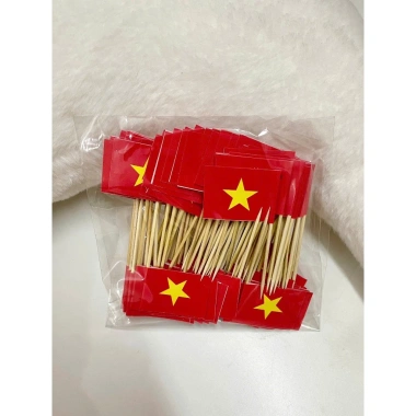 Set Combo 100c Cờ Tăm Lá Cờ Việt Nam Mini - Trang trí bánh, cafe, trà sữa, nước 2/9 - Giá ưu đãi 20.000đ 8